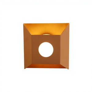 Square Iron Outdoor Wall Lamp <b>LED</b> 110-240V Warm White Waterproof Garden <b>Lighting</b> - Product Image 1