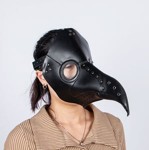 Masker kostum Cosplay dokter wabah Retro dengan paruh burung properti Gas Steampunk masker dokter wabah kulit - Product Image 6