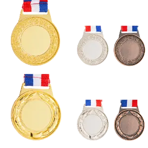 批发便宜设计你自己的空白锌合金3D金奖马拉松跑步定制金属运动奖章