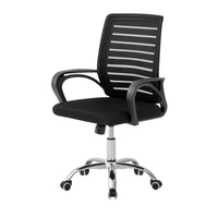 Chaise de bureau ergonomique moderne entièrement en tissu maillé, inclinable, avec appui-tête réglable et fonction pivotante