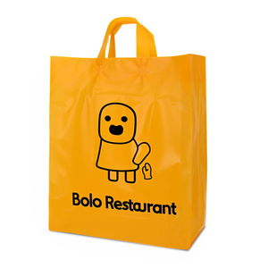 ถุงใส่อาหารทำจาก HDPE มีหูหิ้วนุ่มจัดส่งอาหารสำหรับธุรกิจขนาดเล็กร้านค้าปลีกและร้านบูติก - Product Image 1