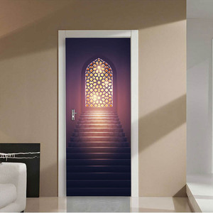DIY Environmentally Material Cheap Waterproof Easy Peel Self-Adhesive 3D Door <strong>Sticker</strong> With High Quality - Product Image 3