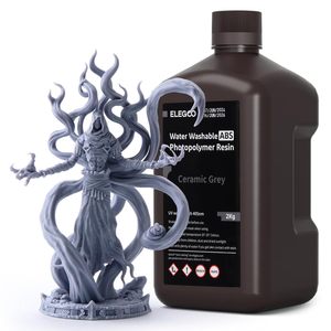 ELEGOO 2000G cerámica gris ABS-como resina lavable al agua de alto rendimiento duradero accesorio de impresora 3D bajo olor ancho - Product Image 1