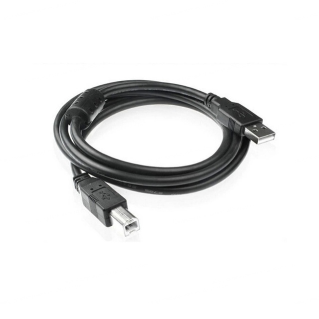 USB Standard 2.0 Port Printer Computer Full Copper Data Cable Male 3A Fast Charging Extension Line Magnetic Ring Shield Black