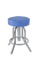 Tabouret en acier inoxydable, siège moulé sous pression, pieds réglables en hauteur avec protections antidérapantes pour salle d'examen clinique