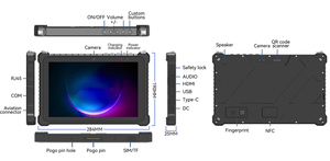 Tablette PC industrielle robuste NFC Empreinte digitale Android I7 IP67 Étanche 4G 5G 10 pouces 16 Go + 2 To Alliage d'aluminium Utilisation professionnelle - Product Image 4