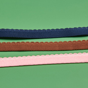 27 Colores en Stock, Banda Elástica Floral de 1.2cm, Borde Texturizado Colorido, Forro Polar de Doble Cara, Tirantes de Sujetador Antideslizantes - Product Image 3
