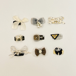 Small Dog <b>Bow</b> Hair Accessories Marzis Nose Bridge Pet Bangs Hair <b>Clips</b> Anti-Licking Solid Pattern All Seasons - Product Image 3