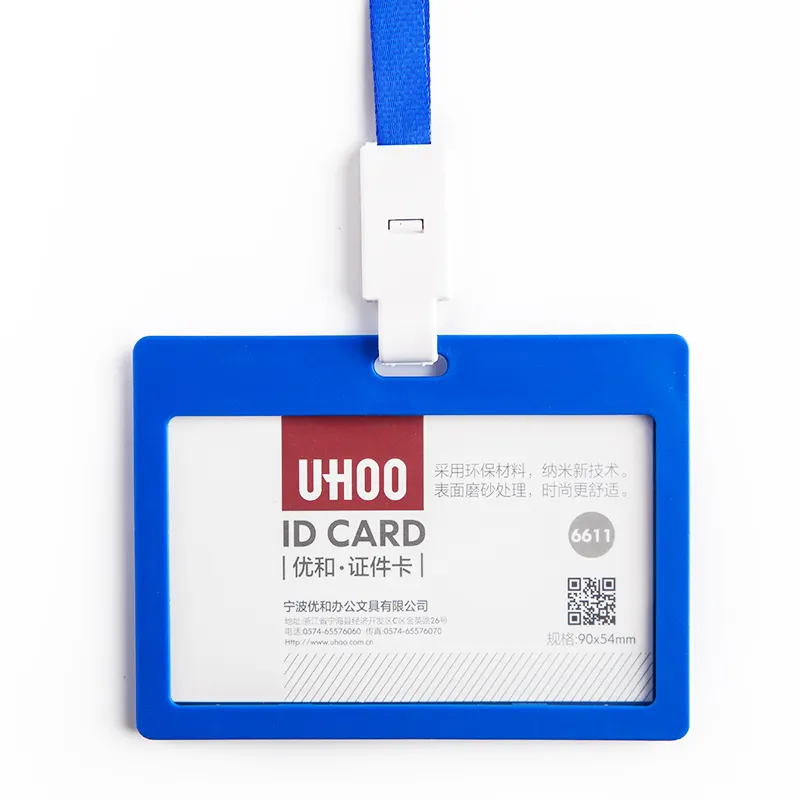 Porta carte d'identità porta badge a pressione in plastica porta targhetta con colori assortiti cordino con porta carte d'identità