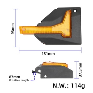 Cubierta de Esquina Trasera Derecha Original Kukirin con Luz para Patinete Eléctrico Kukirin G4 Pro/G4 Max, Accesorios de Luz de Esquina - Product Image 2