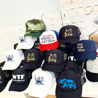 Gorra Trucker de Seis Paneles con Parche de Cuero, Ajustable, Transpirable, de Color Liso, Informal, para Ciclismo, Personalizable, para las Cuatro Estaciones