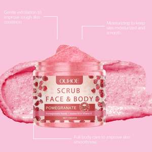 OUHOE Jojoba <span class=keywords><strong>Casera</strong></span> VE Granada Mejor Limpieza Profunda Calmante <span class=keywords><strong>Hidratante</strong></span> Aceite de Jojoba Piel Brillante Exfoliante Corporal - Product Image 3