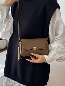 Trendy Korean niche fashion small <b>square</b> bag 2026 new style solid color textured shoulder strap crossbody bag - Product Image 1
