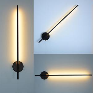 Iron Wall Lamp Lights Led Lighting LED 9W Nordic Light Modern Stick Decorate Indoor Office Home Living Room Hotel Gold Black - Product Image 3