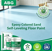 Peinture de sol autolissante époxy UV imperméable avec sable coloré et granulés anti-vieillissement, revêtement de sol en résine époxy résistant à la décoloration
