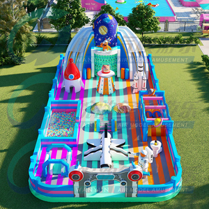 Castillo Inflable Comercial con Temática Espacial, Parque de Diversiones, Impermeable, Portátil, Fácil de Instalar - Product Image 1