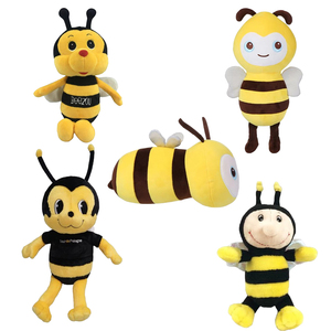2021 Neuerscheinung Maßgefertigte Plüsch-Bienen Niedlicher Baumwoll-Schlüsselanhänger Spielzeug mit Umweltfreundlichem PP Weichem Kawaii Bienen-Plüschtier Geschenkspielzeug - Product Image 2