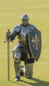 Armure complète en acier de chevalier médiéval, fabriquée à la main, pour costume de guerrier, bouclier, reconstitution historique et exposition - Product Image 3