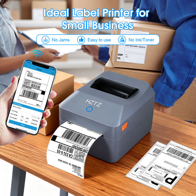 4 Inch Warehouse Thermal Label Printer 110mm Shipping Express Logistics USB Wireless Barcode Shipping Label Printer