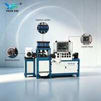 Machine de fabrication de colliers métalliques avec stations de redressage, poinçonnage, pliage et découpe – Ligne de formage de cerceaux en acier