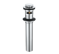 Robinet de vidange en laiton à clic-clac, avec grille de protection et trou de trop-plein, M36*1.5