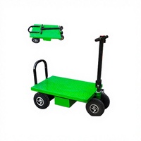 Carro de transporte de cama plana eléctrico chino, construcción de carretilla de tres ruedas, carros y carros de mano eléctricos
