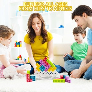 Jouet éducatif interactif pour enfants en silicone pour <span class=keywords><strong>Tetris</strong></span> Swing Stack pour construire du plaisir, âge 5-7 ans, jouet parent-enfant - Product Image 3