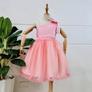 ODM Supply Robe de princesse courte et élégante à épaules dénudées pour les filles Robe de fête d'anniversaire formelle mignonne pour les enfants - Product Image 3