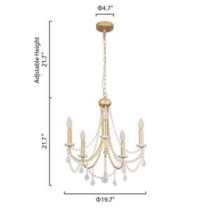 <strong>UK</strong> Warehouse Dropping Customize Iron Crystal <strong>Gold</strong> <strong>Chandelier</strong> Restaurant Kitchen Candle Decoration Pendant Lamp - Product Image 2