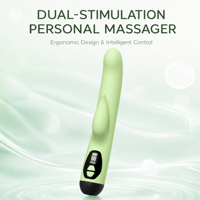 Bestmoon Jouet sexuel pour adultes, vibromasseur double tête G-Spot, 10 fréquences de vibration, rechargeable par USB, vibromasseur pour femmes