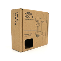 Boîtes d'emballage de pièces en papier kraft écologiques personnalisées avec taille et informations personnalisées.