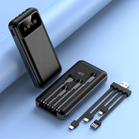 Produit de vente à chaud OEM LOGO Power Bank 10000mAh Capacité réelle Câble intégré Affichage LED Centrale électrique portable