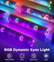 Barre de son UTV 27 pouces, barre de son ATV Bluetooth avec éclairage RGB, étanche IP66, barre de son pour voiturette de golf, haut-parleur amplifié pour sports motorisés