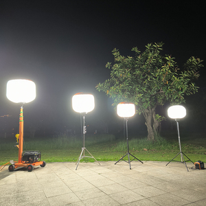 Tour d'éclairage gonflable réglable en hauteur (1,6 m - 3,8 m) avec trépied, 60W - 1000W, pour événements, mariages, travaux, mines et chantiers de construction - Product Image 4