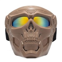 Masque Tactique de Protection Intégral Squelette Coupe-Vent pour Moto, Cyclisme et Cosplay d'Halloween