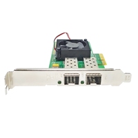 Adaptateur Ethernet double ports SFP + 10GbE PCIE X4 équipement de fibre optique avec produits de réseau à puce GRT G710G2