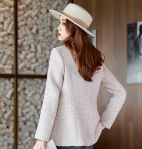M-3XL 스몰 향기로운 바람풍 코듀로이 수트 코트 한국 버전 우아하고 고급스러운 더블 브레스티드 탑 - Product Image 6