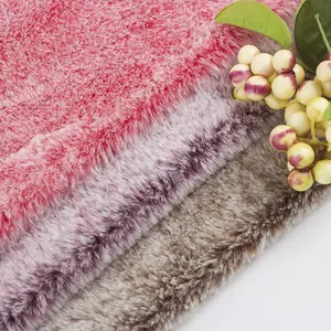 秋冬服装家纺玩具褪色兔毛面料毛绒背印花双色毛毯面料弹力面料