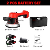 ONEVAN Machine à carreler 6 vitesses, vibrateur à carreaux, ventouse, vibrateur automatique pour sol, outils de nivellement pour batterie Makita 18v