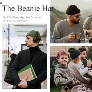 Gorros de Punto Personalizados con Logotipo de Texto Bordado e Imagen Impresa, Diseño Personalizado, Gorro Cálido de Invierno - Product Image 2