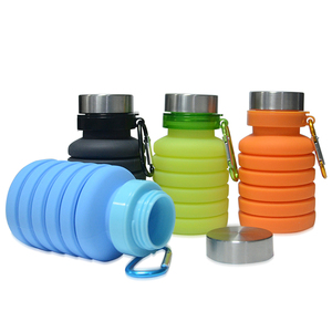 Botella de Agua de Silicona de 550 ml con Logotipo Personalizado, Taza de Silicona Suave Promocional, Regalo Navideño, Taza de Agua de Silicona - Product Image 1