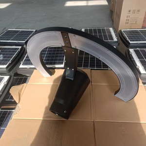 Lámpara LED de Jardín, Reflector Delgado de Cuatro Varillas, 3500k, Poste de Aluminio Fundido, Pintura Gris/Negra, 30w, AC220 - Product Image 1