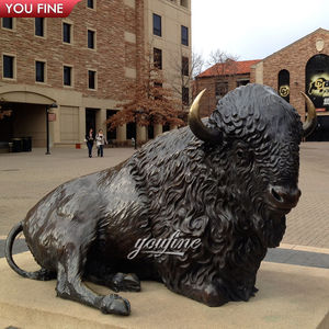 Уличная садовая большая статуя из латуни с изображением животных, коровы, бронзовая скульптура буйвола - Product Image 4