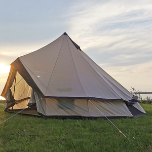 Doppia parete famiglia campana grande 100 cotone 4 <span class=keywords><strong>stagioni</strong></span> <span class=keywords><strong>5</strong></span> persone tela da campeggio di lusso all'aperto 5M Glamping tenda yurta - Product Image 1