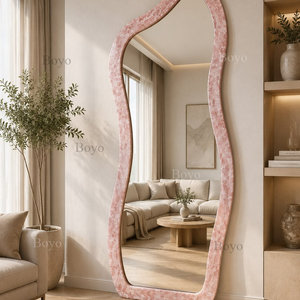 Miroir <span class=keywords><strong>de</strong></span> sol <span class=keywords><strong>en</strong></span> marbre à bords ondulés <span class=keywords><strong>de</strong></span> style nordique <span class=keywords><strong>en</strong></span> <span class=keywords><strong>pierre</strong></span> naturelle, marbre rouge Rosso Alicante, cadre <span class=keywords><strong>de</strong></span> miroir <span class=keywords><strong>en</strong></span> <span class=keywords><strong>pierre</strong></span> naturelle - Product Image 6