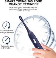 Cepillo de Dientes Eléctrico YBK Y1 Recargable, Cepillo de Dientes Sónico Oscilante Inteligente de Viaje para Adultos, Ultrasónico, Resistente al Agua IPX7