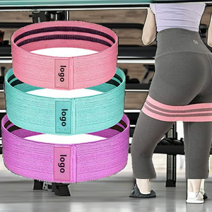 XTREME FITNESS GEAR Bande de résistance lourde en tissu polyester, logo personnalisé, multicolores, antidérapante, durable, pour le yoga et le fitness féminin - Product Image 2