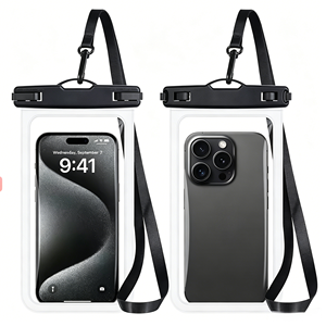 Promotion d'usine : Étui étanche IPX8 pour téléphone, sac flottant transparent en PVC avec cordon de cou réglable pour la plage et la plongée - Product Image 6