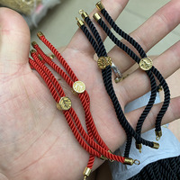 Bracelets réglables faits à la main de chaîne de fil de ligne de corde rouge de mode pour des bijoux de bricolage