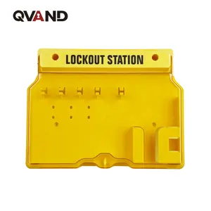 QVAND LOTO Padlock Safety Wall Mounted Lockout Tagout Station Board Plastic